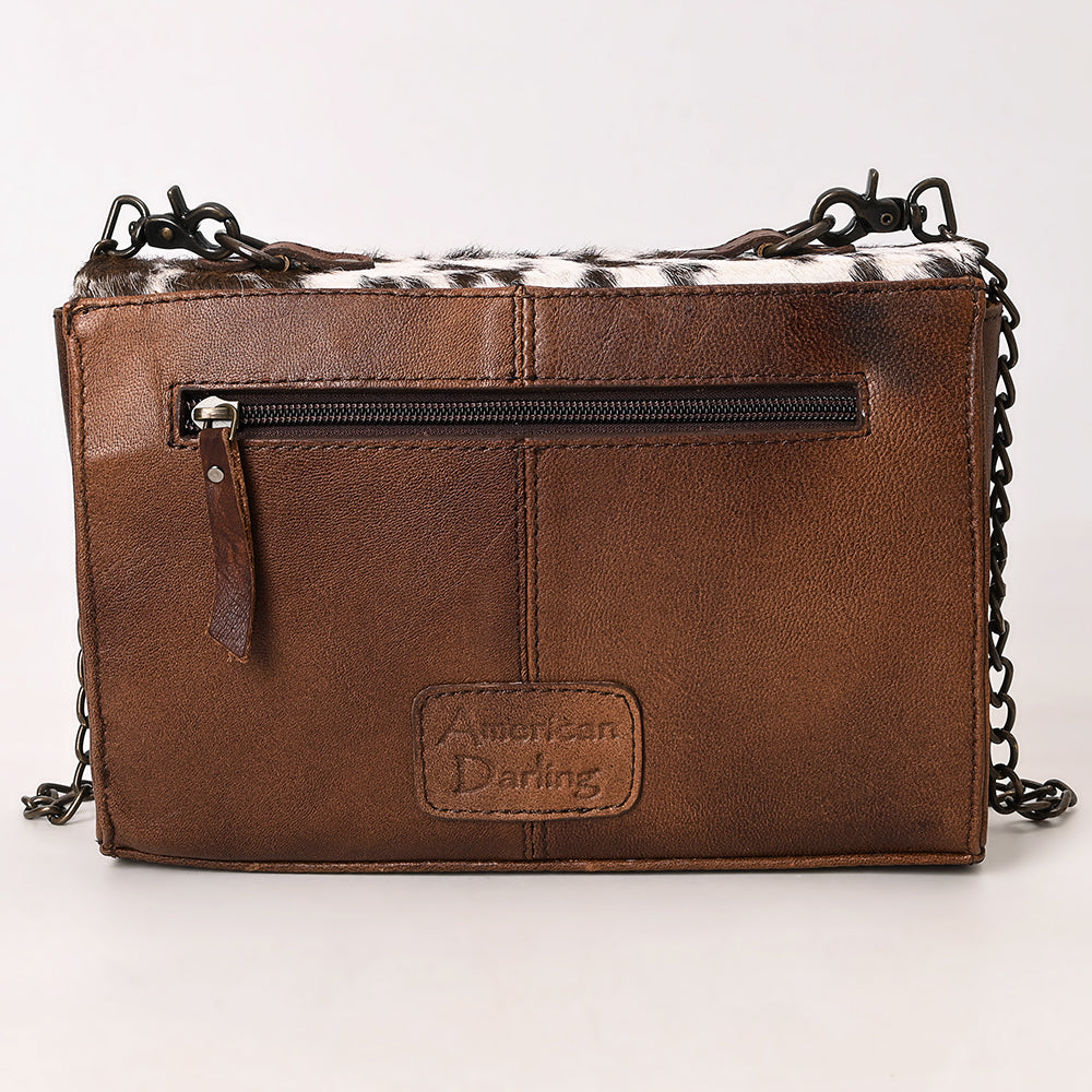 ADBG1489 American Darling Hair-On Cowhide Envelop Bag - Genuine Leather Western Crossbody Purse