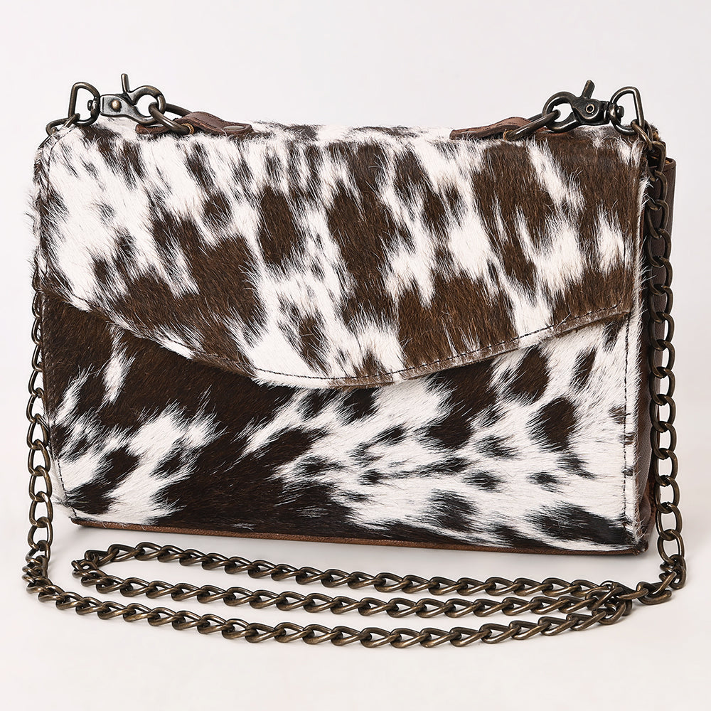 ADBG1489 American Darling Hair-On Cowhide Envelop Bag - Genuine Leather Western Crossbody Purse