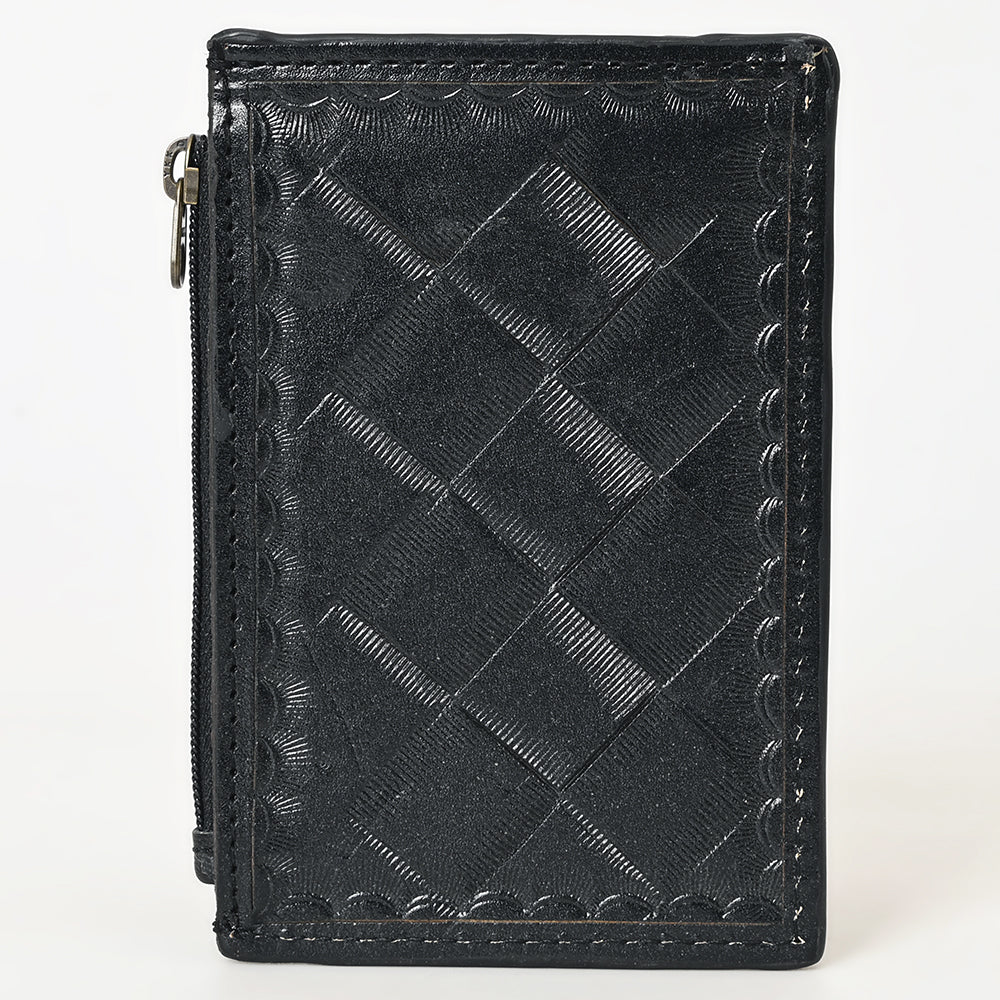 ADBG1506 American Darling Western Leather Card Holder Bag with Hand-Tooled Floral Carved Detail