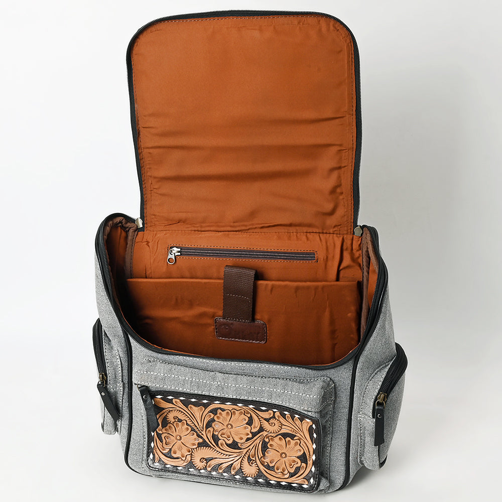 OHG192 Backpack Hand Tooled  Genuine western Leather women bag