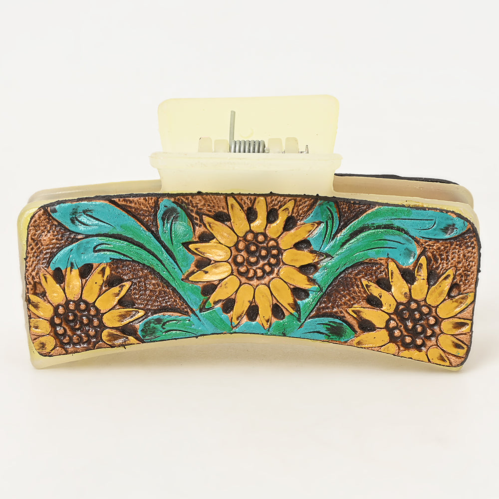 ADHC139 Beautifully Hand Tooled Women Ladies Hair Band Clip Clutcher