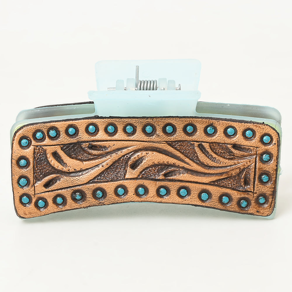 ADHC140 Beautifully Hand Tooled Women Ladies Hair Band Clip Clutcher