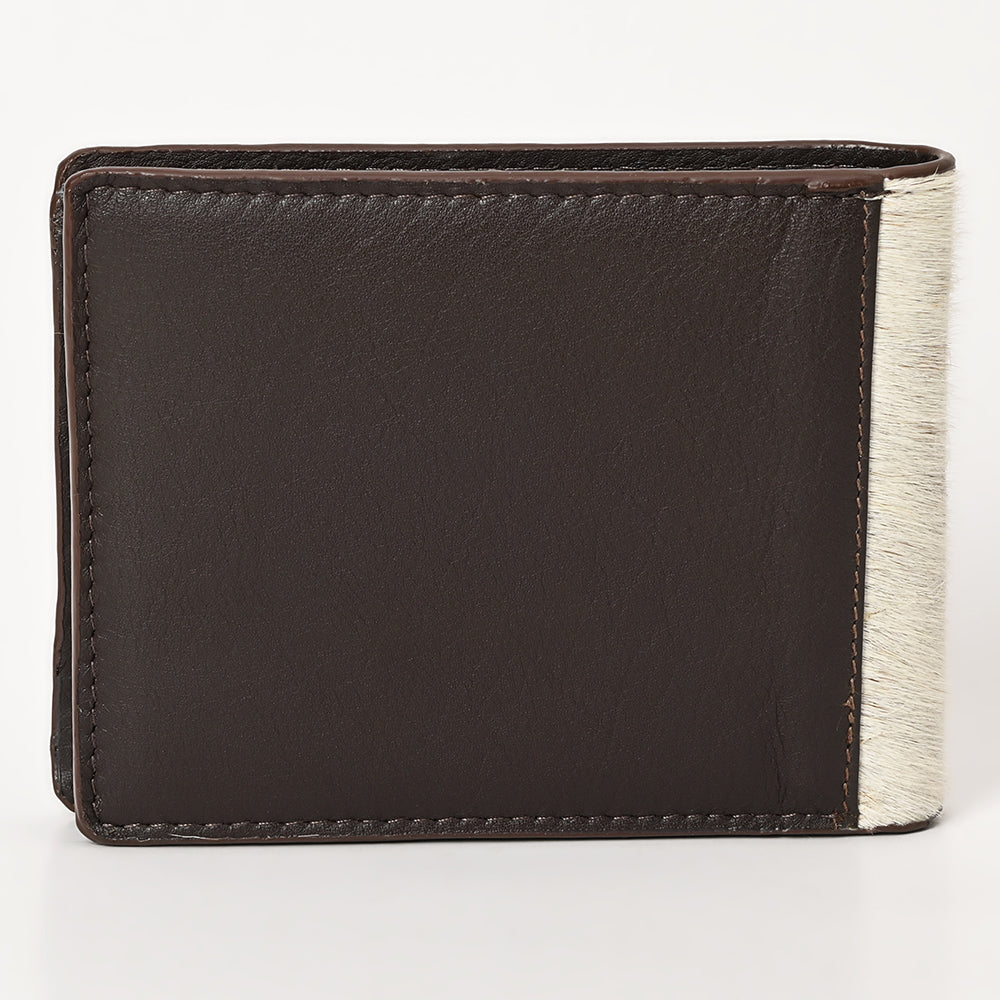 ADBGM454 Western Hair-On Leather Rodeo Wallet - Engraved Design
