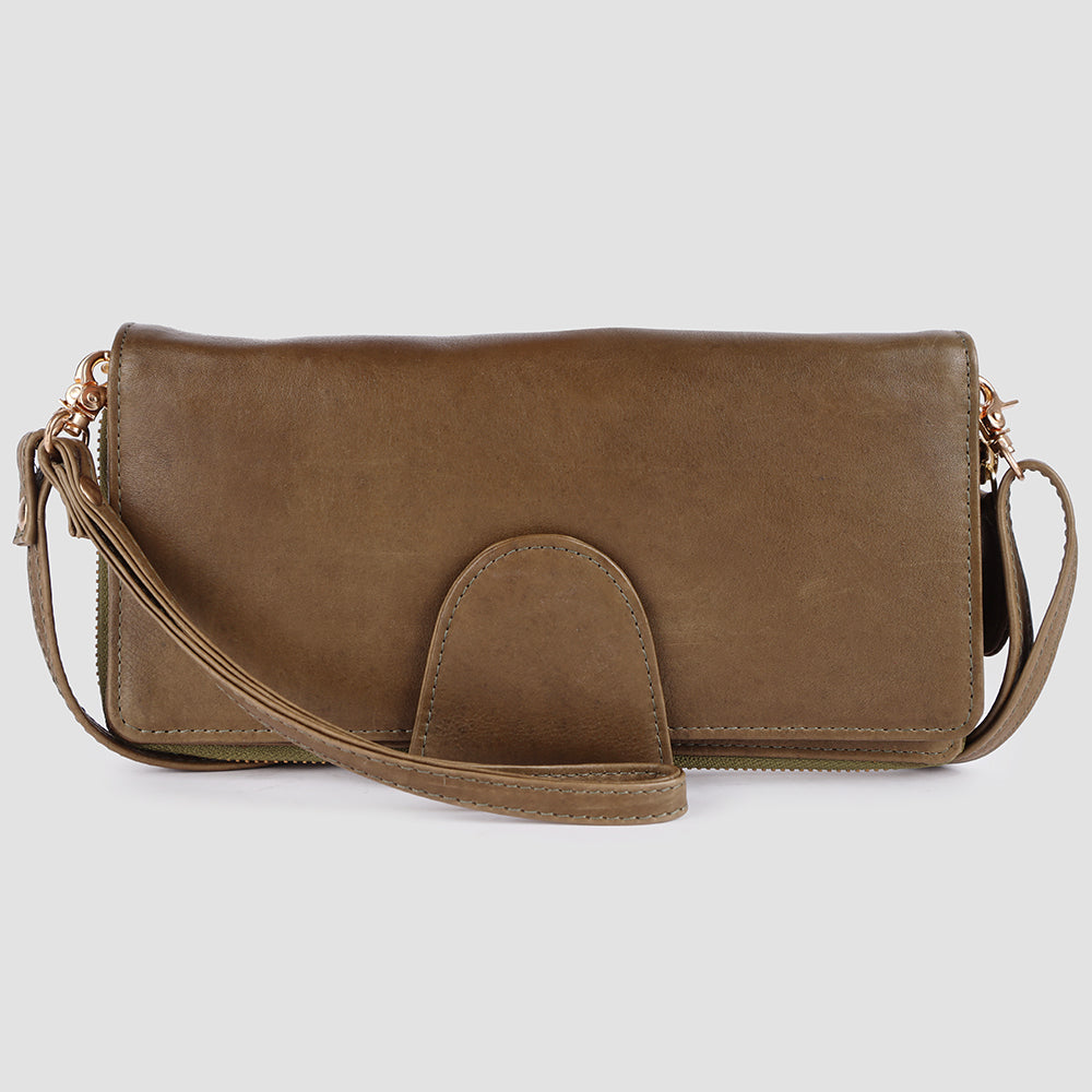 ADBGM393 Pebbled Leather Wristlet Clutch Wallet - American Darling