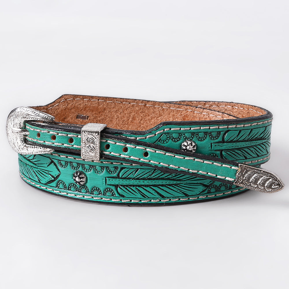 ADHTBR101 Hand tooled Genuine American Leather Hatband Unisex