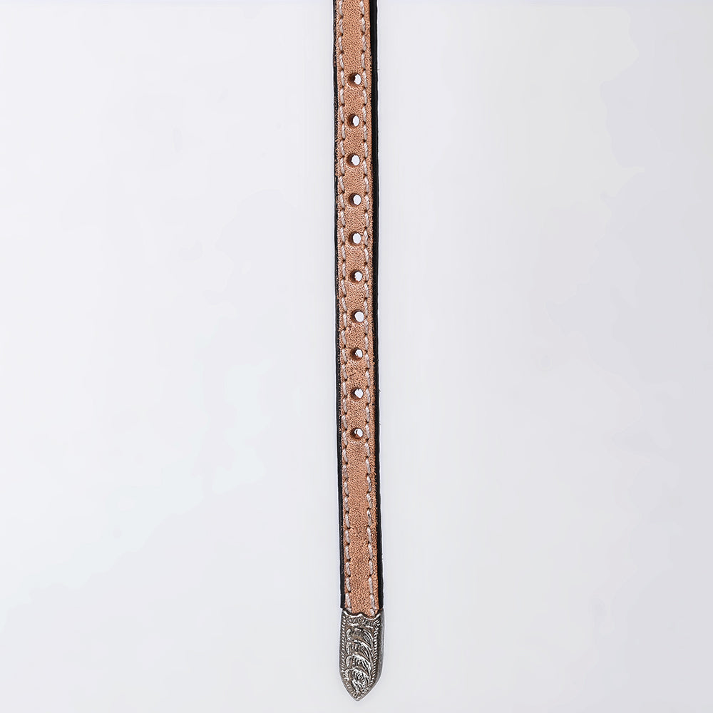 ADHTBR104 Hand tooled Genuine American Leather Hatband Unisex