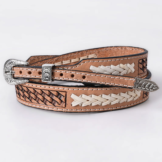 ADHTBR104 Hand tooled Genuine American Leather Hatband Unisex