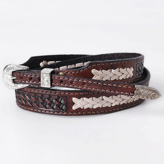 ADHTBR105 Hand tooled Genuine American Leather Hatband Unisex