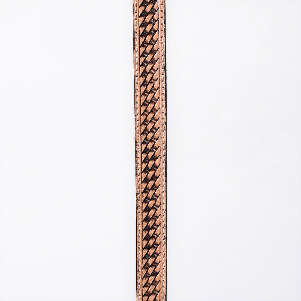 ADHTBR106 Hand tooled Genuine American Leather Hatband Unisex