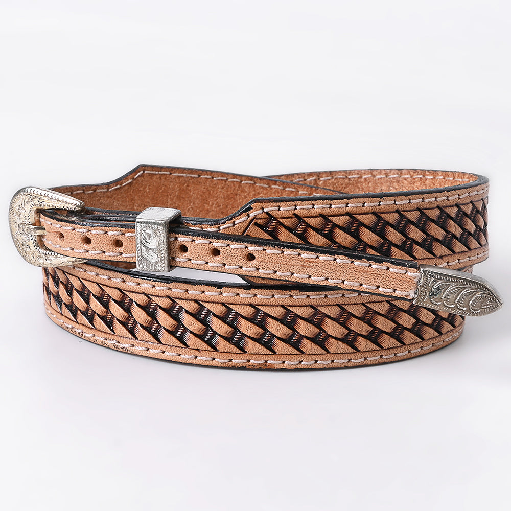 ADHTBR106 Hand tooled Genuine American Leather Hatband Unisex