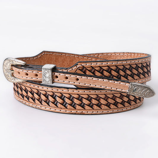 ADHTBR106 Hand tooled Genuine American Leather Hatband Unisex