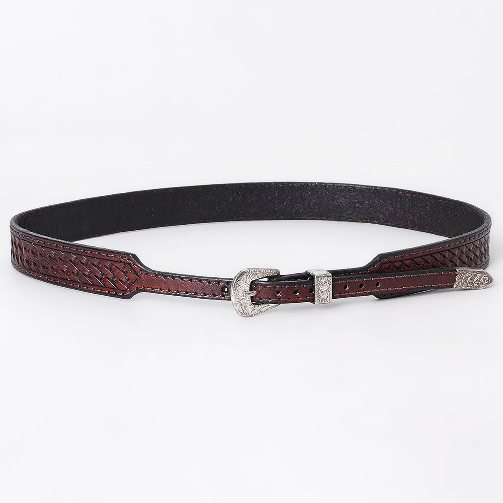 ADHTBR107 Hand tooled Genuine American Leather Hatband Unisex