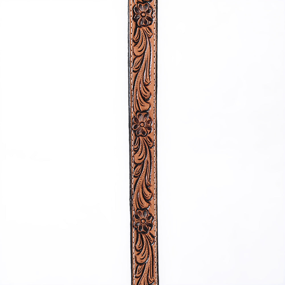 ADHTBR114 Hand tooled Genuine American Leather Hatband Unisex