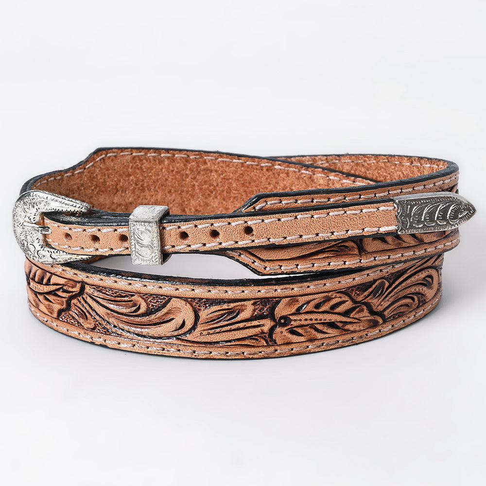 ADHTBR116 Hand tooled Genuine American Leather Hatband Unisex