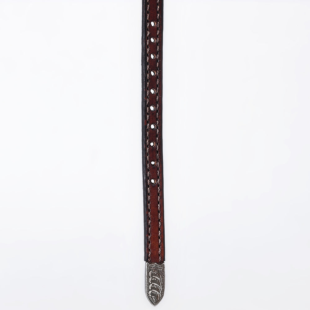 ADHTBR117 Hand tooled Genuine American Leather Hatband Unisex