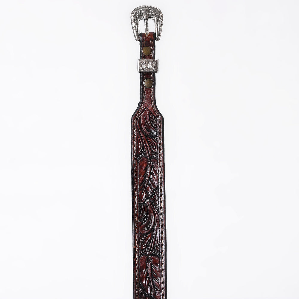 ADHTBR117 Hand tooled Genuine American Leather Hatband Unisex