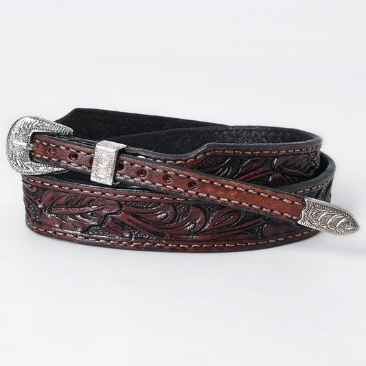 ADHTBR117 Hand tooled Genuine American Leather Hatband Unisex