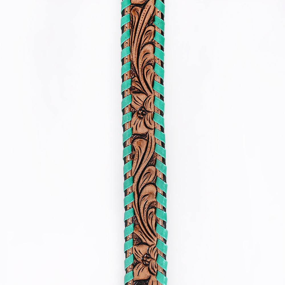 ADHTBR118 Hand tooled Genuine American Leather Hatband Unisex