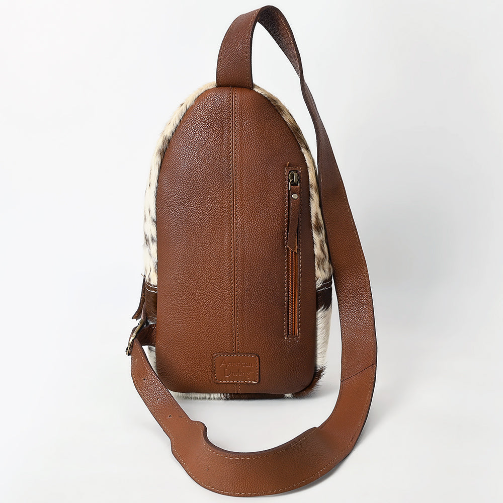 ADBGA592 Hand-Tooled Cowhide Sling Bag-Western Genuine Leather Crossbody for Women