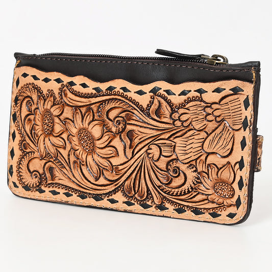 ADBGA600 Hand-Tooled Genuine Leather Western Card Holder for Women