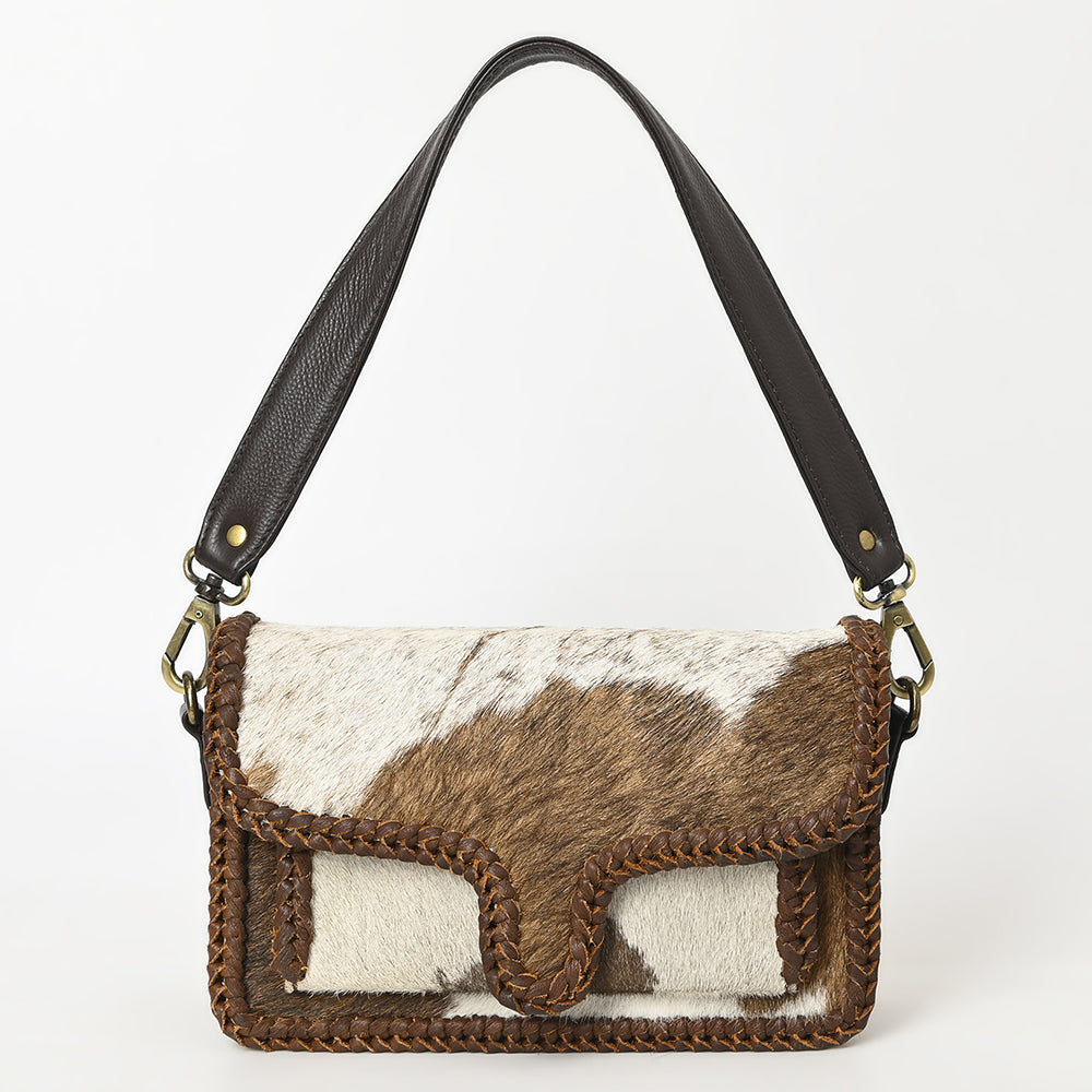 ADBGM405A Mini Cowhide Leather Shoulder Bag with Braided Edge - American Darling