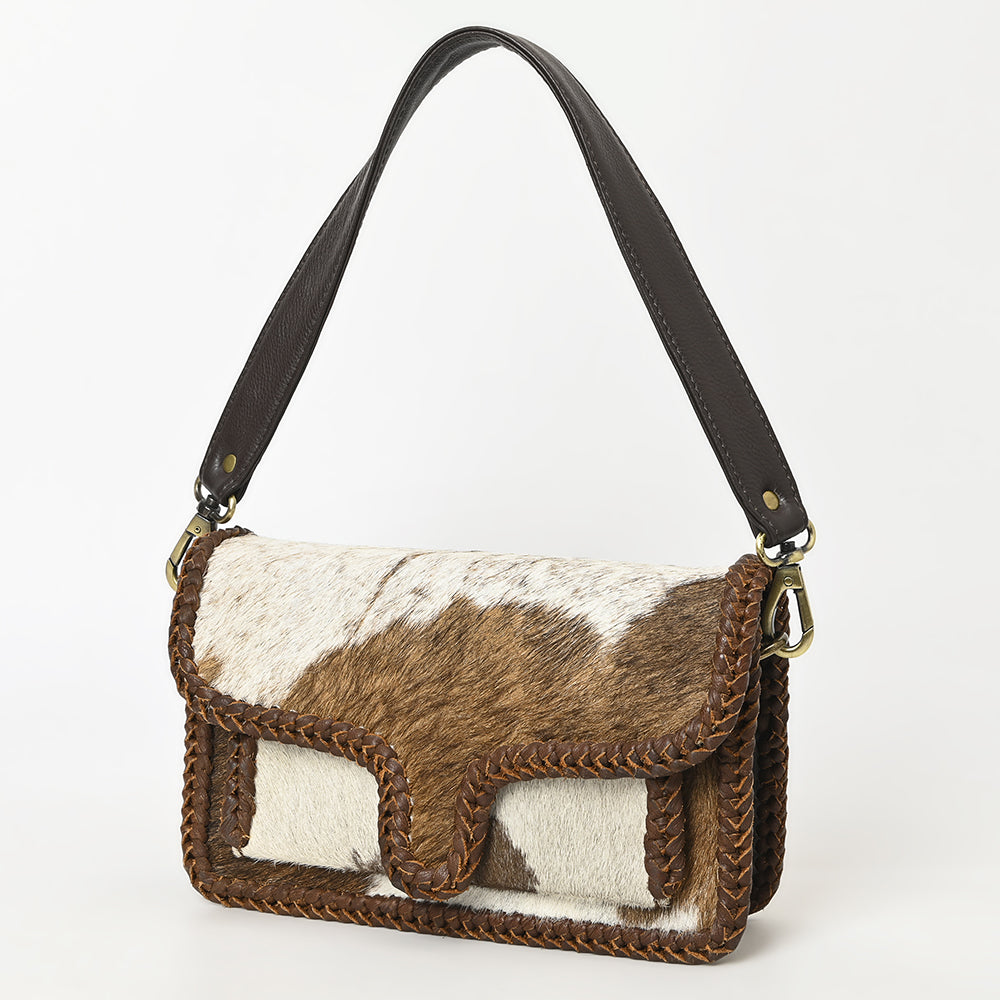 ADBGM405A Mini Cowhide Leather Shoulder Bag with Braided Edge - American Darling