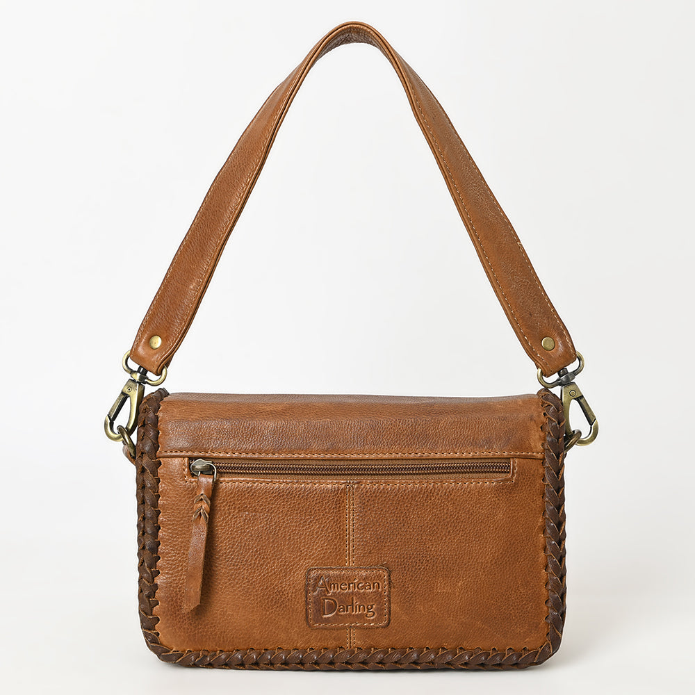 ADBGM405B Mini Leather Shoulder Bag with Braided Trim - American Darling
