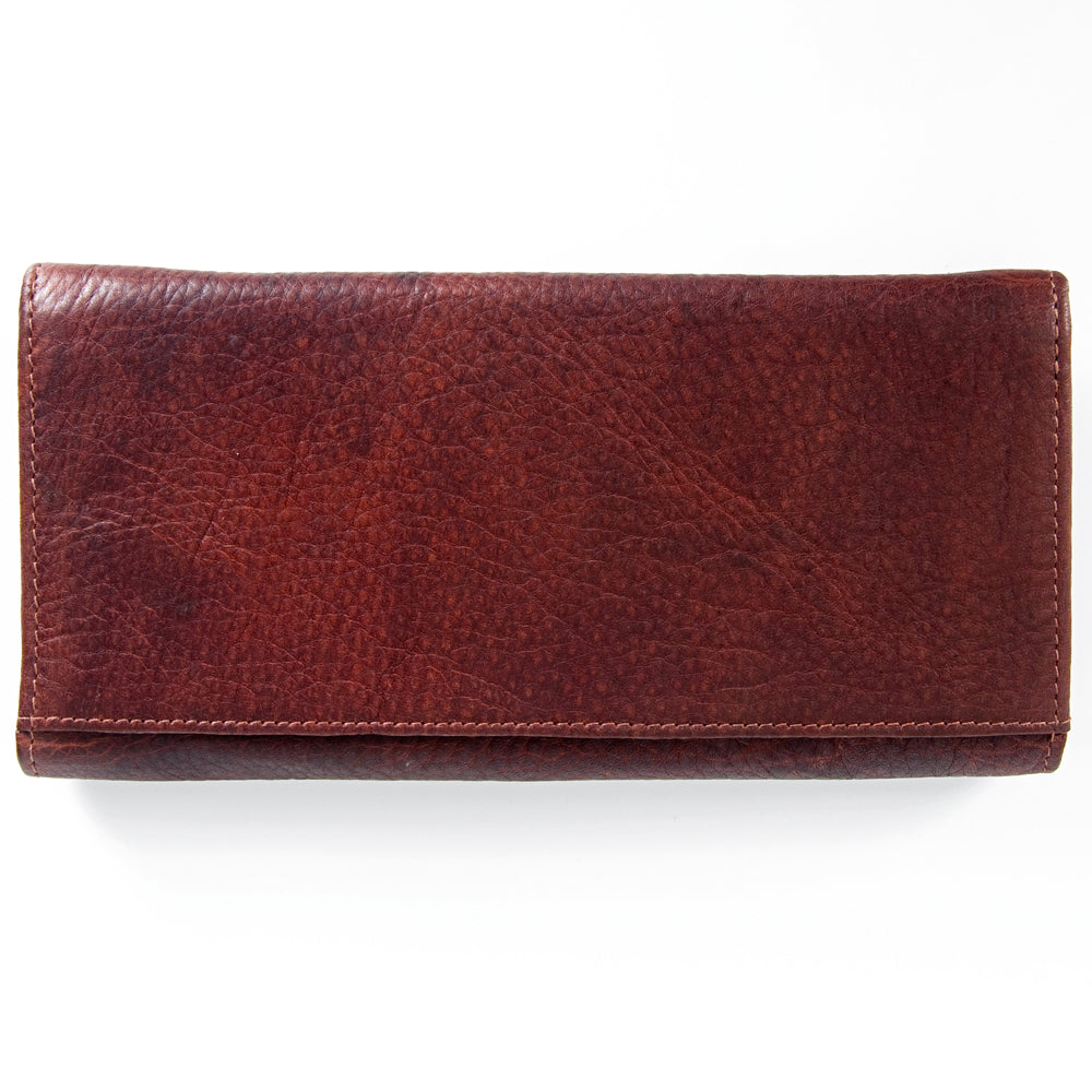 ADBGM102 Western Floral Tooled Leather Wallet - Boho Rodeo Clutch