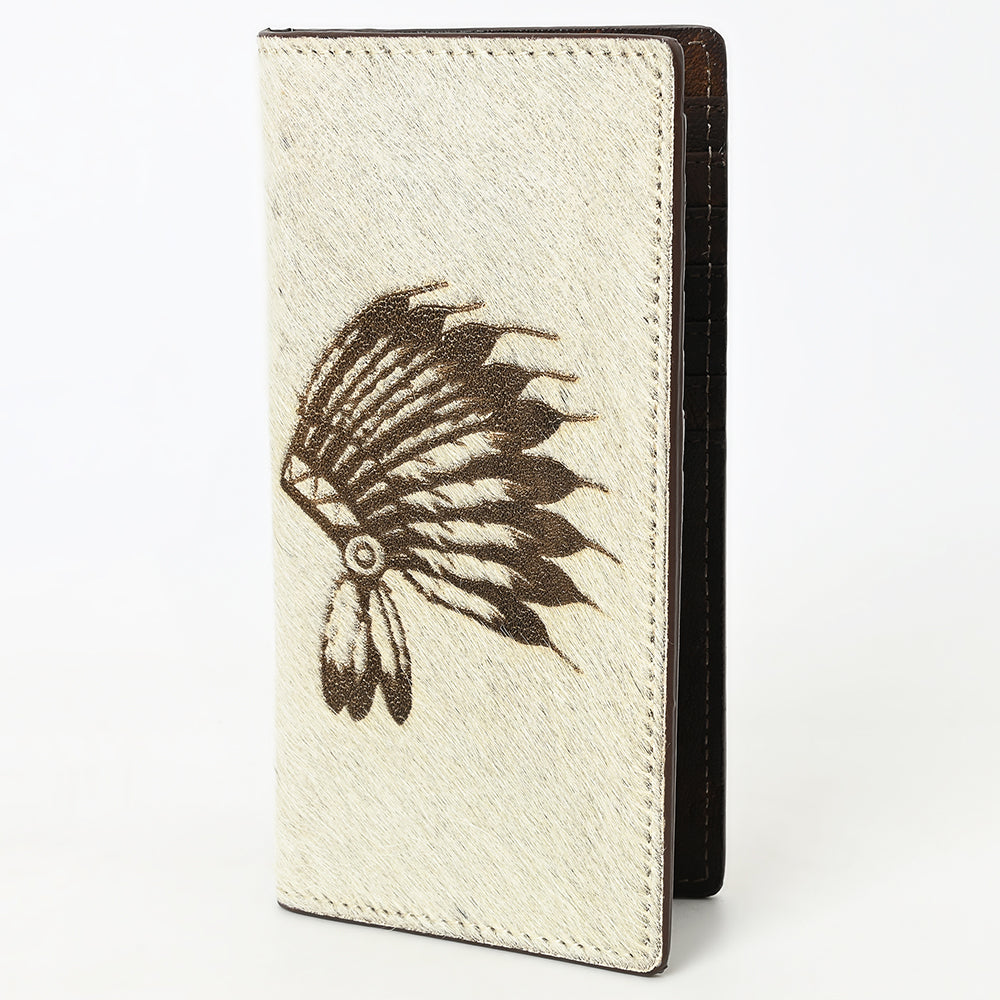 ADBGM461 Hair-On Leather Roper Wallet - Engraved Design by American Darling