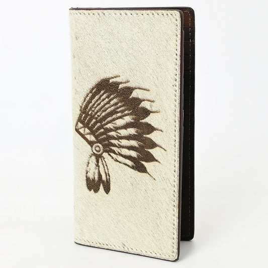 ADBGM461 Hair-On Leather Roper Wallet - Engraved Design by American Darling