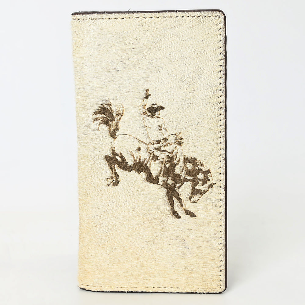 ADBGM461 Hair-On Leather Roper Wallet - Engraved Design by American Darling