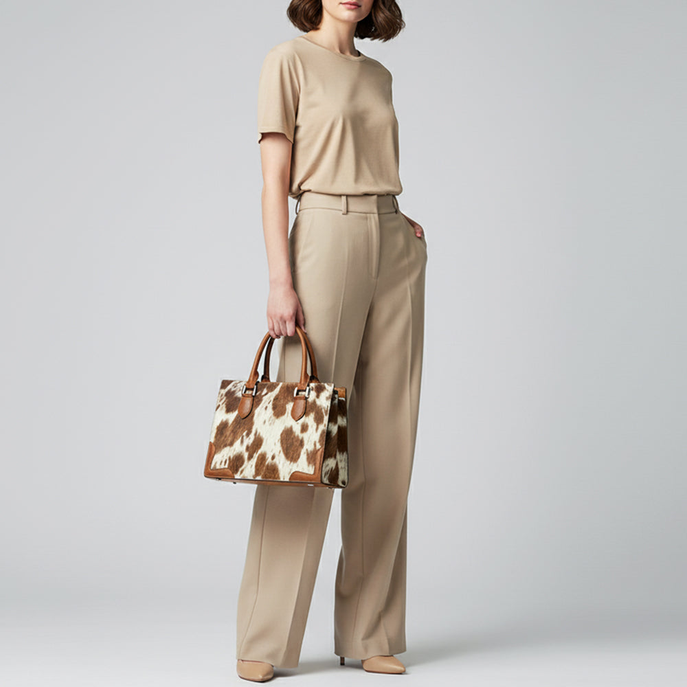 ADBGM462-Tote Hair-On Genuine Western Leather Women Bag