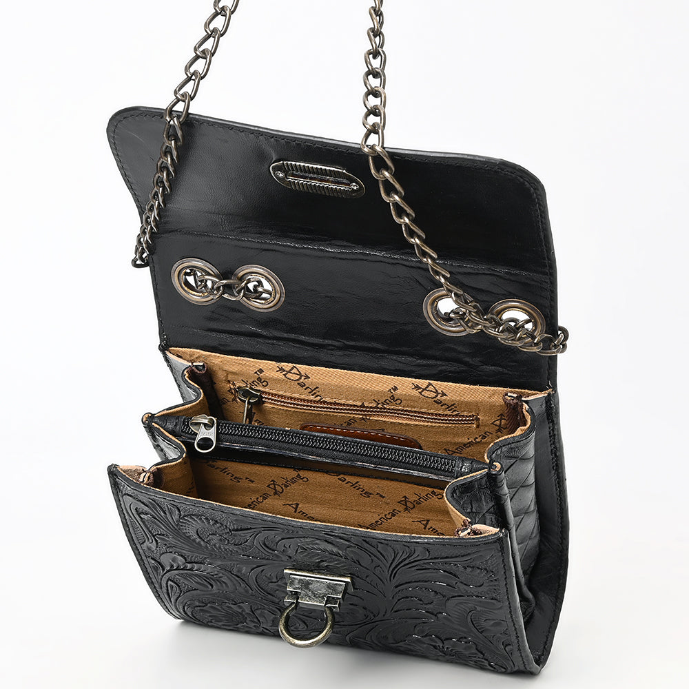 ADBG1560 American Darling Hand-Tooled Genuine Leather Western Small Cross Body Bag