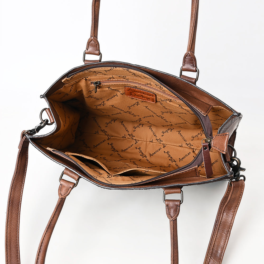 ADBG1561 American Darling Western Genuine Leather Crocodile Embossed Tote Bag -