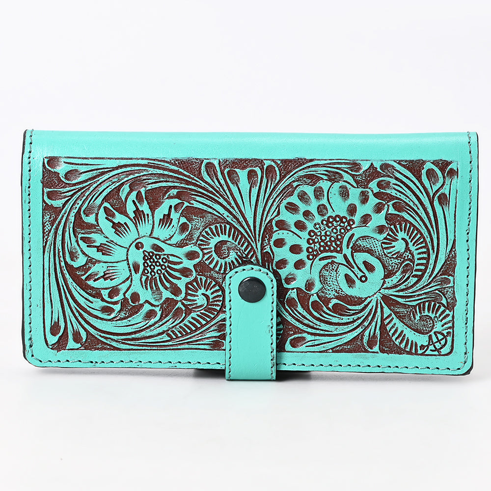 ADBGZ872 Hand-Tooled Leather Western Wallet with Snap Closure | American Darling