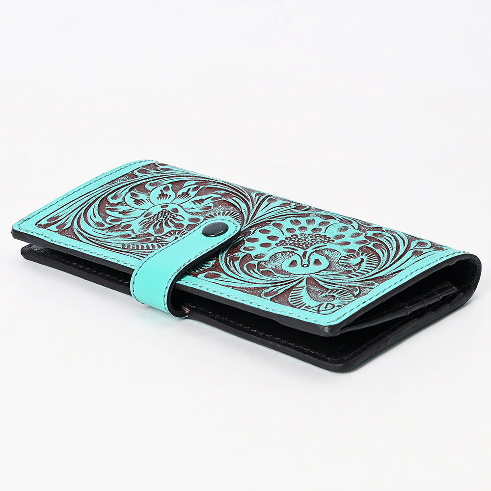 ADBGZ872 Hand-Tooled Leather Western Wallet with Snap Closure | American Darling