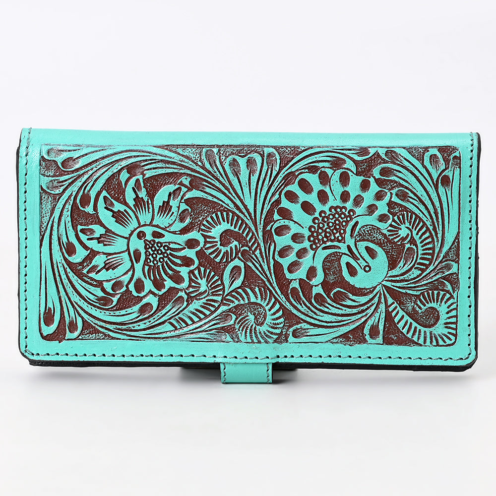ADBGZ872 Hand-Tooled Leather Western Wallet with Snap Closure | American Darling