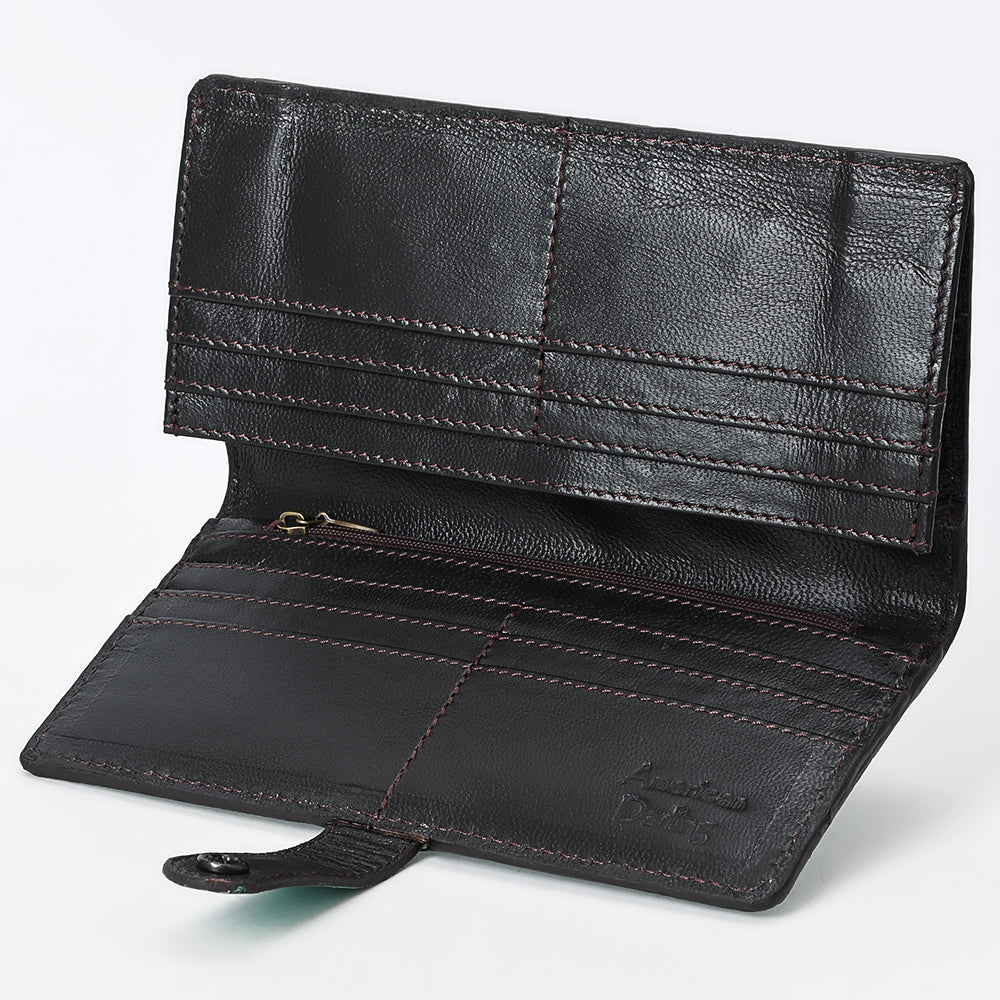 ADBGZ872 Hand-Tooled Leather Western Wallet with Snap Closure | American Darling