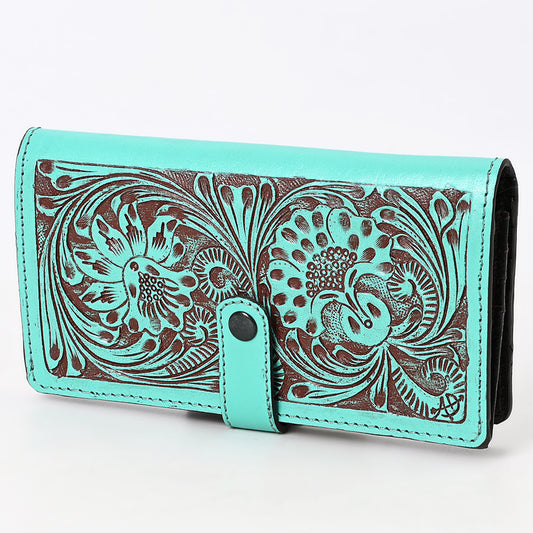 ADBGZ872 Hand-Tooled Leather Western Wallet with Snap Closure | American Darling