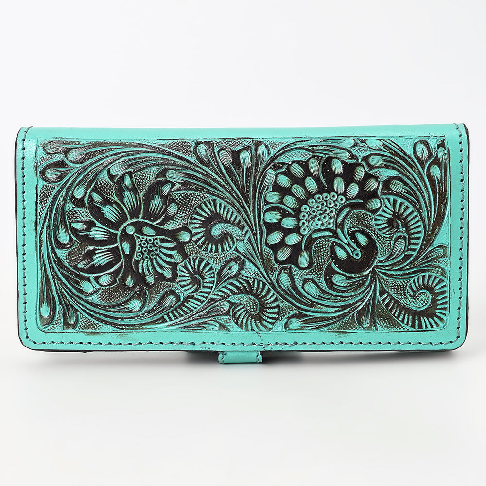 ADBGZ872 Hand-Tooled Leather Western Wallet with Snap Closure | American Darling
