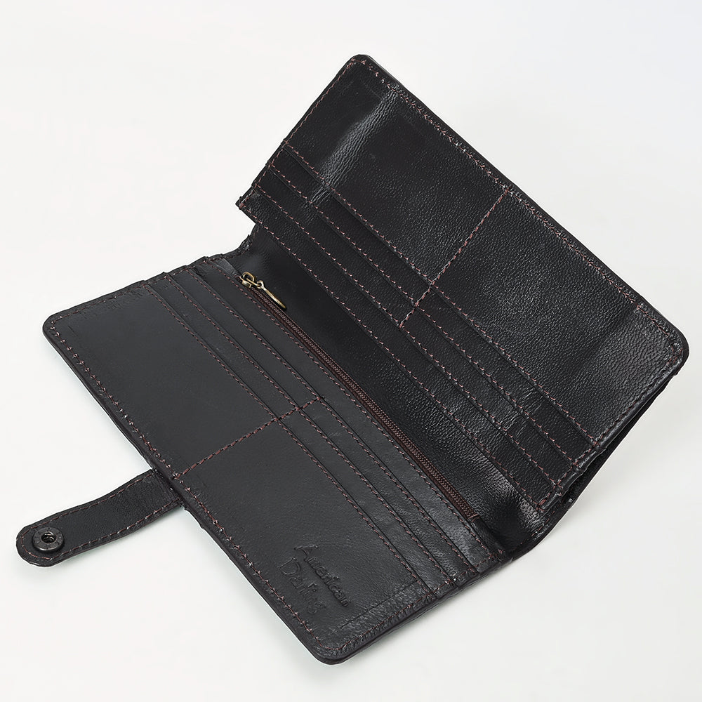 ADBGZ872 Hand-Tooled Leather Western Wallet with Snap Closure | American Darling