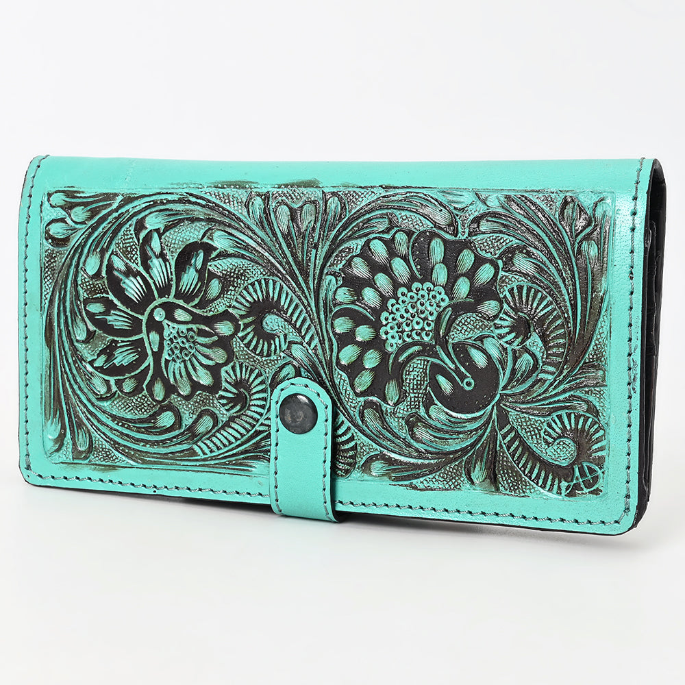 ADBGZ872 Hand-Tooled Leather Western Wallet with Snap Closure | American Darling