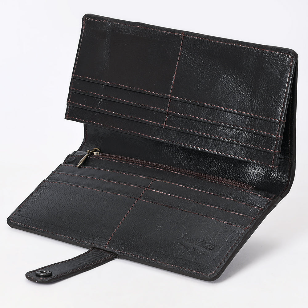 ADBGZ872 Hand-Tooled Leather Western Wallet with Snap Closure | American Darling