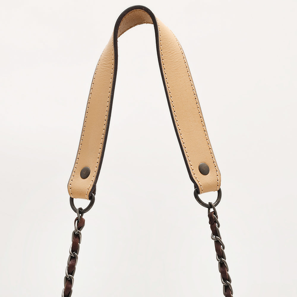 ADBGZ874 Clear Fringe Crossbody Bag with Tooled Leather Trim | American Darling