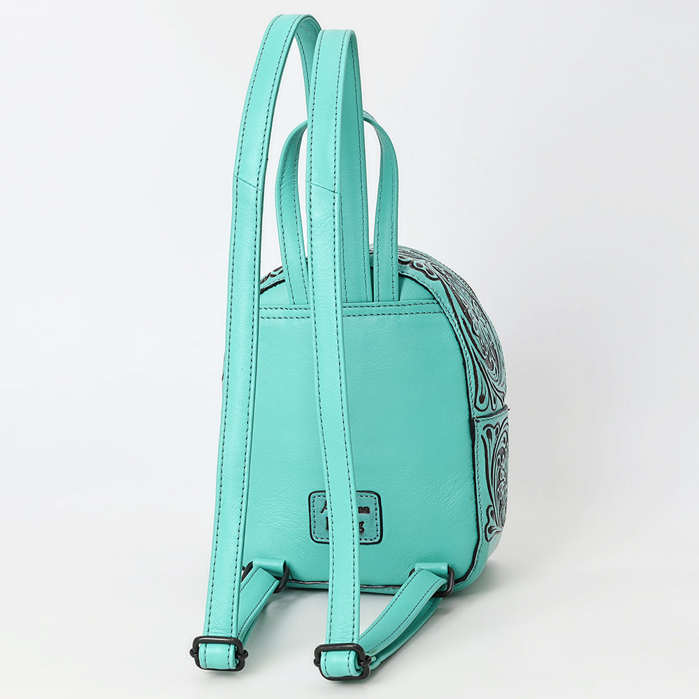 ADBGZ875 Mini Leather Backpack | Hand-Tooled Floral Western Bag by American Darling