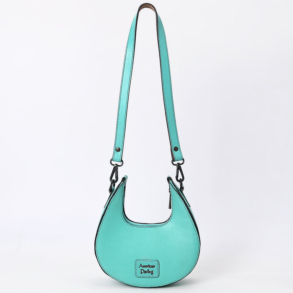 ADBGZ878 Half-Moon Hand-Tooled Leather Hobo Bag | American Darling