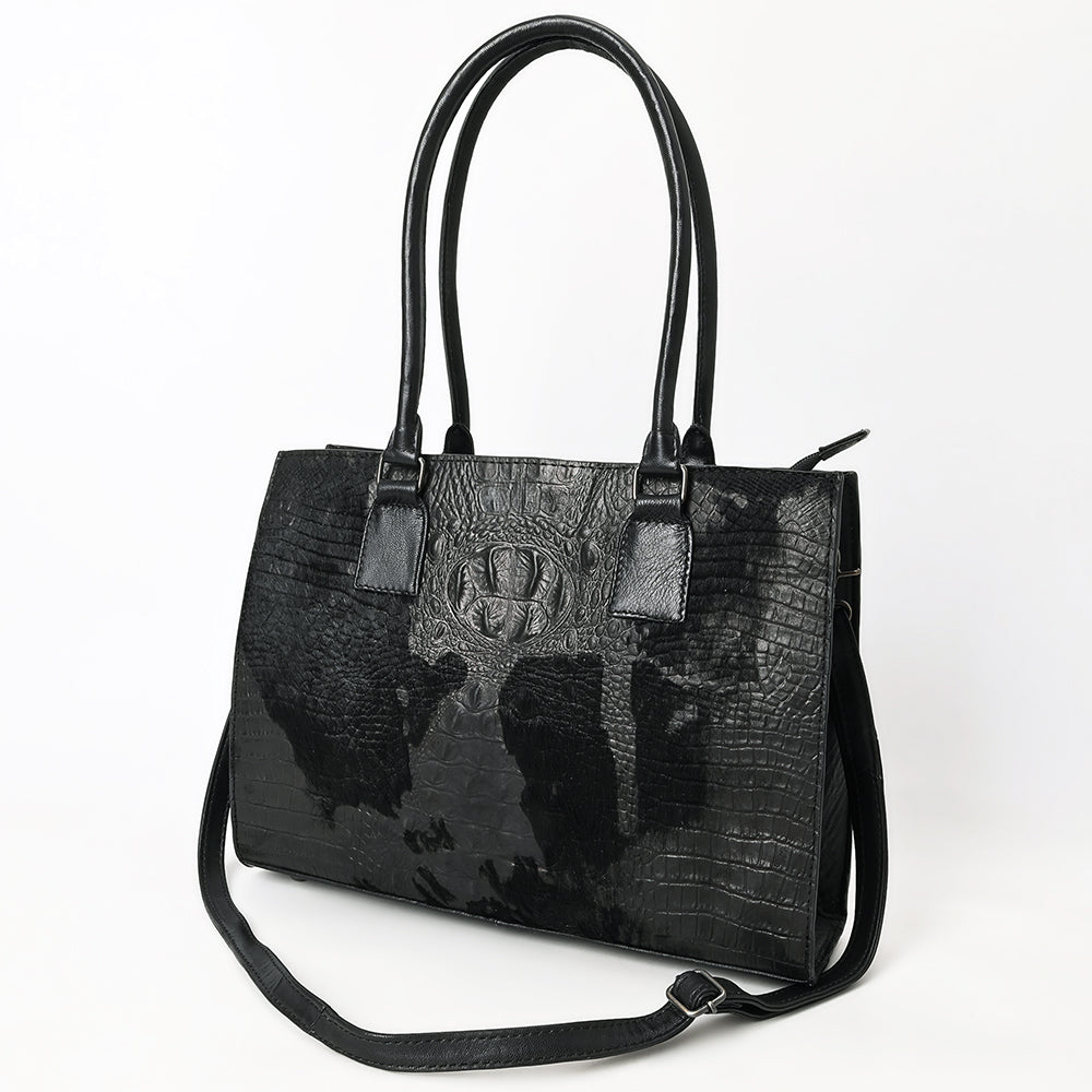 ADBG1561 American Darling Western Genuine Leather Crocodile Embossed Tote Bag -