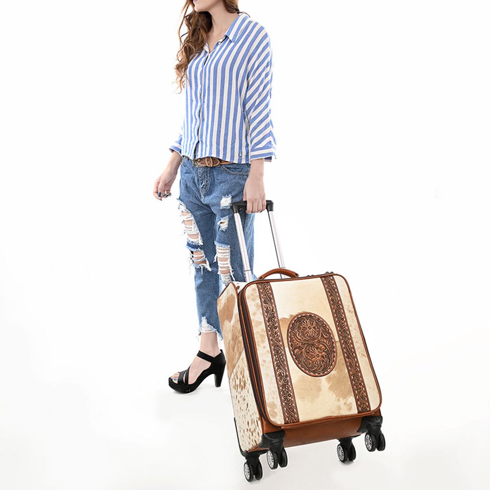 ADBG1575 American Darling Western Genuine Leather Travel Case with Hand-Tooled Detailing and Premium Craftsmanship