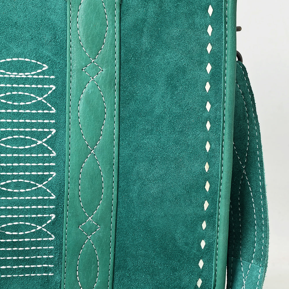 ADBG1577 American Darling Western Genuine Suede Leather Tote Bag with Handcrafted Detailing and Premium Craftsmanship