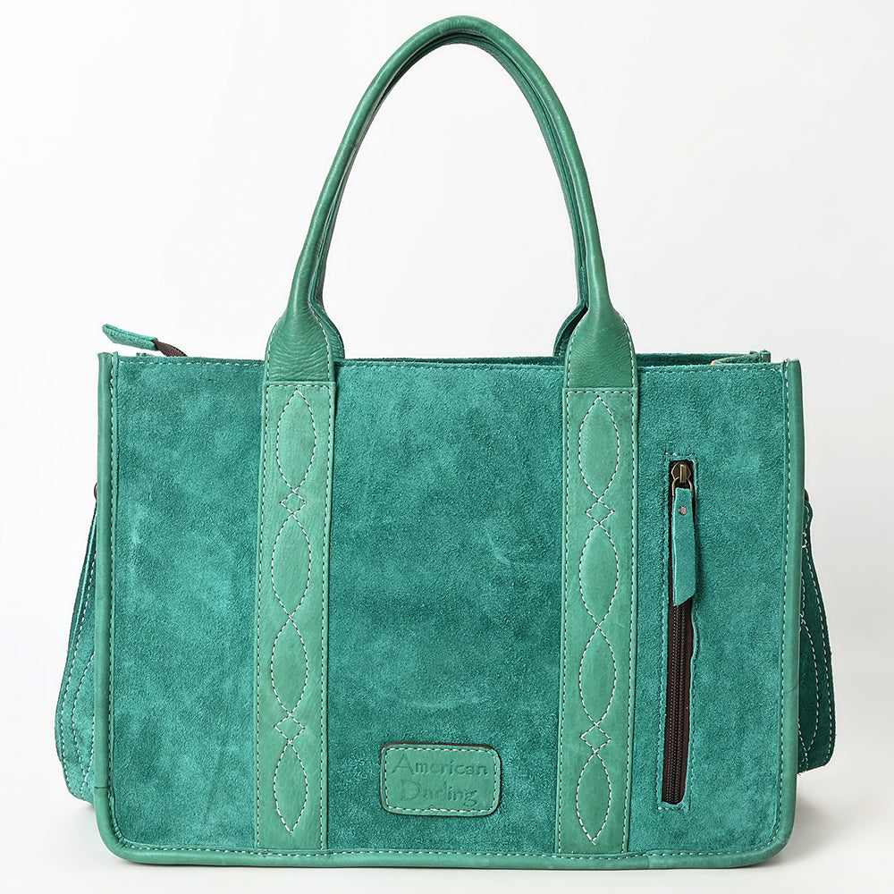ADBG1577 American Darling Western Genuine Suede Leather Tote Bag with Handcrafted Detailing and Premium Craftsmanship